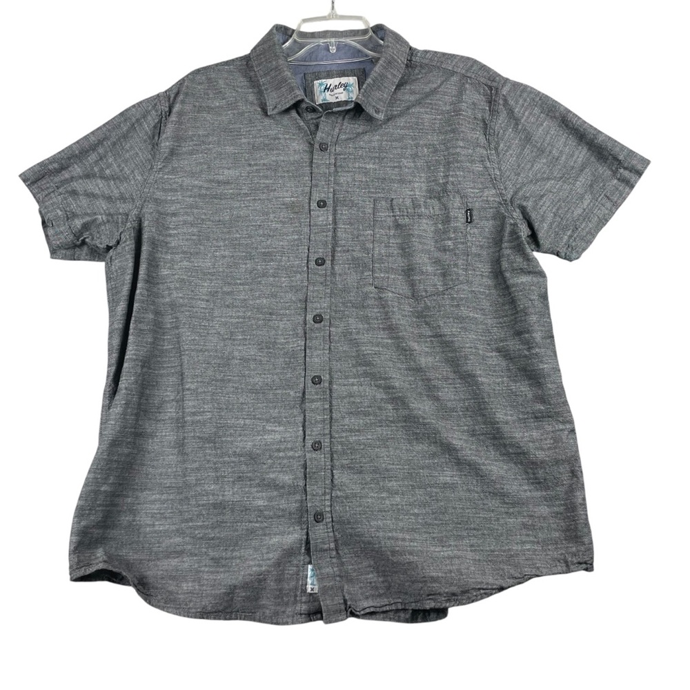 Men's Hurley‎ 100% Cotton Short Sleeve Button Down XXL - Picture 2 of 9